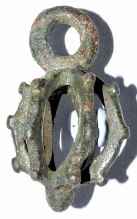 Raro Pendente/Amuleto votivo �a Testa di Mazza� Celtico in Bronzo � 800-600 a.C.  (175)