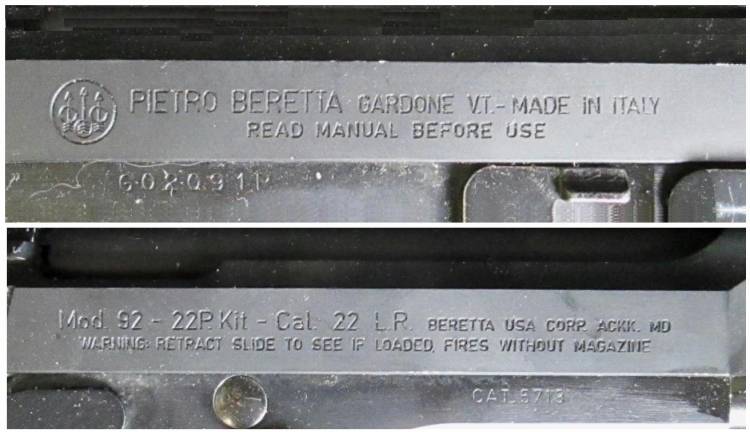BERETTA M.92 22P  Target  Cal. 22 LR							550,00