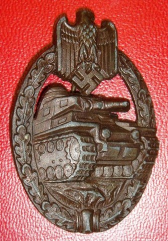 I - MILITARIA STORICA - DECORAZIONI (D) - PANZERKAMPFABZEICHEN BRONZO