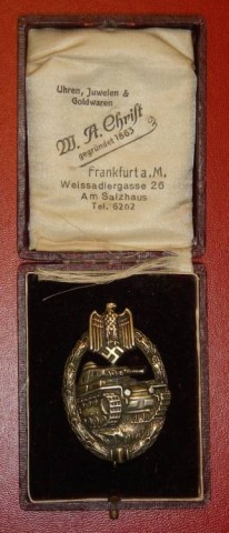 I - MILITARIA STORICA - DECORAZIONI (D) - PANZERKAMPFABZEICHEN ARGENTO