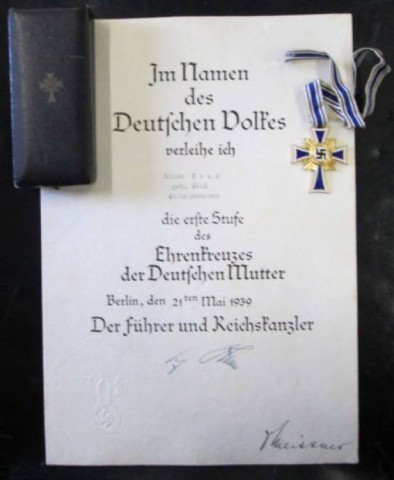 I - MILITARIA STORICA -  - CROCE delle MADRI  Oro 