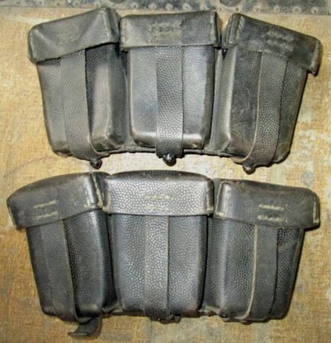 I - MILITARIA STORICA -  - G � COPPIA GIBERNE Triple x K98k   Cuoio Nero