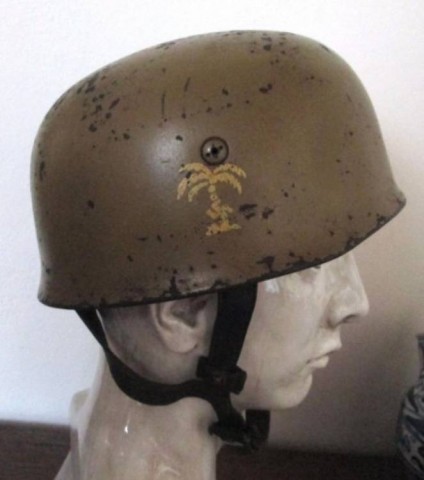 I - MILITARIA STORICA -  - ELMETTO M.37  LW - FJ  DAK  MONOFREGIO + PALMA