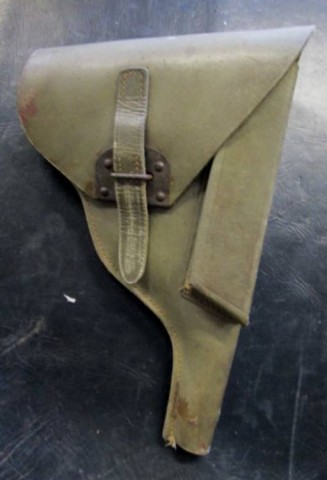 I - MILITARIA STORICA - EQUIPAGGIAMENTO (EQ) - FONDINA PISTOLA  GLISENTI M.1910 � BRIXIA M.1913 CUOIO VERDE