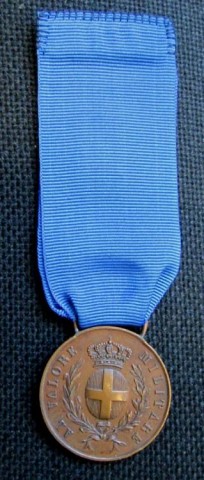 I - MILITARIA STORICA - DECORAZIONI (D) - REI   MEDAGLIA AL VALORE BRO. GUERRA ITALO-TURCA 1911