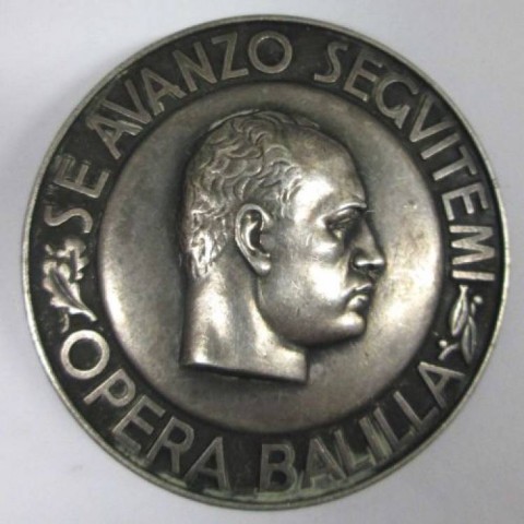 I - MILITARIA STORICA - DECORAZIONI (D) - MEDAGLIONE ONB �SE AVANZO SEGUITEMI�