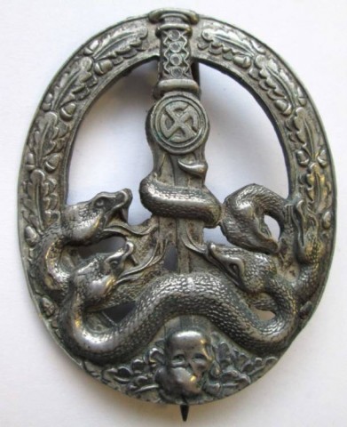 I - MILITARIA STORICA - DECORAZIONI (D) - WH  BANDENKAMPFABZEICHEN  IN ARGENTO 	COPIA