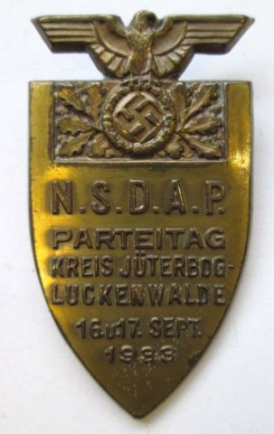 I - MILITARIA STORICA - DECORAZIONI (D) - DISTINTIVO  NSADAP  �Parteitag 1933�