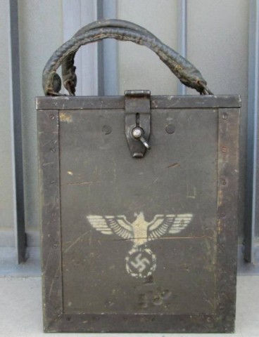 I - MILITARIA STORICA -  - WH   CASSETTA LEGNO/METALLO PORTAPIASTRINE x BREDA 37(i)	