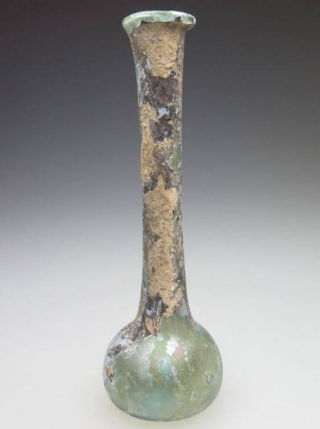 B - ARCHEOLOGIA - VETRI (VE) - Ampolla in Vetro  -  Roma  I-III sec. d.C. (256)