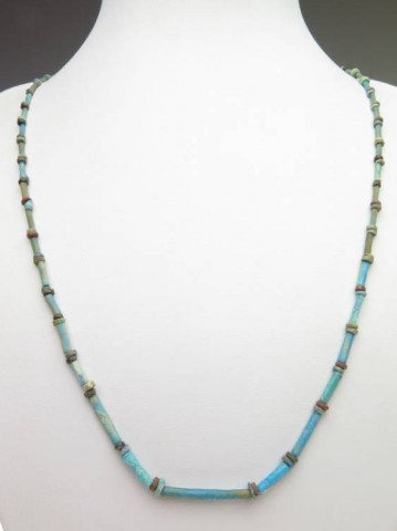 B - ARCHEOLOGIA -  - Collana egizia con perline in ceramica - ca. 664 - 343 a.C.