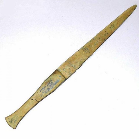 B - ARCHEOLOGIA - ARMI (AR) - Pugnale/Daga in Bronzo del Luristan � 34,5 cm. � XII-VIII sec. a.C.  (276)