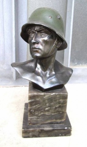 I - MILITARIA STORICA - DECORAZIONI (D) - BUSTO DI SOLDATO TEDESCO IN STAHLHELM  -  I GM