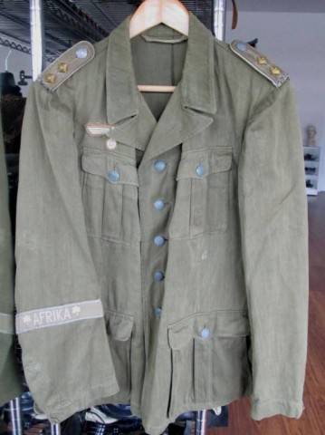 I - MILITARIA STORICA - DIVISE (DI) - HEER-DAK  GIACCA M.36  UFF. 							950,00