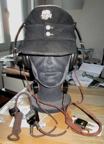 I - MILITARIA STORICA -  - SS/WH  LARINGOFONI + CUFFIE 1� TIPO PANZER