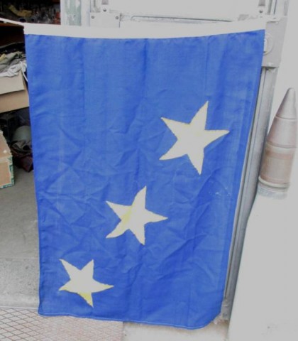 I - MILITARIA STORICA - BANDIERE(BAN) - RM  BANDIERA DA NAVE PER AMMIRAGLIO DI ARMATA  1940