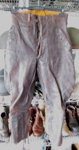 I - MILITARIA STORICA -  - SA-NSKK   PANTALONI SBUFFO PELLE MARRONI