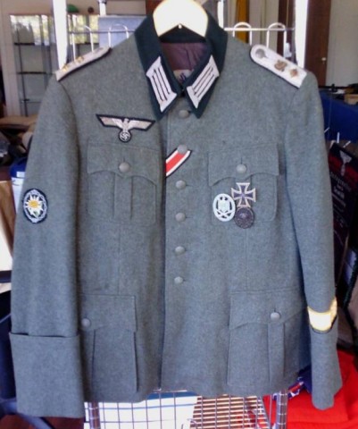 I - MILITARIA STORICA - DIVISE (DI) - HEER  GIACCA MOD. 36 UFF. GENIO ALPINI 95� Rgt. gi� �Kreta� + 3 Decorazioni.