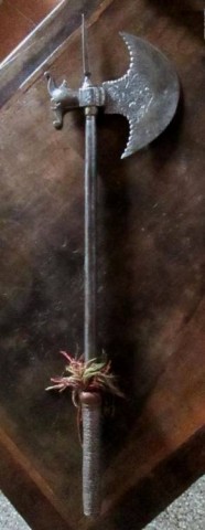 C - ARMI ANTICHE - ARMI DA BOTTA  (BO) - ASCIA  A MEZZALUNA PERSIANA  SEC. XVIII/XIX