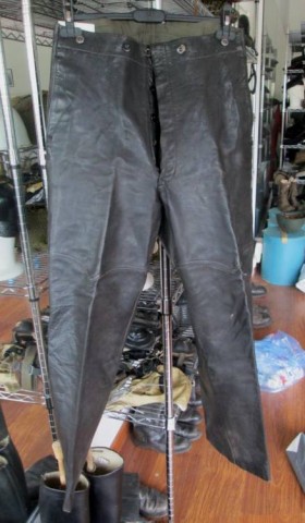 I - MILITARIA STORICA -  - W-SS   PANTALONI LUNGHI PELLE NERA 12^ SS-Panzer Div. �HJ�.