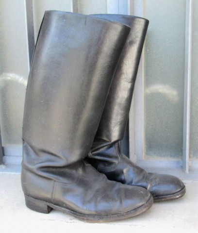 I - MILITARIA STORICA - DIVISE (DI) - WH	STIVALI UFF. CUOIO NERO (3)							280,00