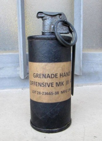 F - ARMI DISATTIVATE -  - US  BOMBA OFFENSIVA MKIII-A1.  1943.					 		250,00	 