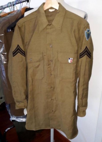 I - MILITARIA STORICA - DIVISE (DI) - US ARMY CAMICIA  FLANELLA �MUTARD� 36^  Div. Texas - 1942.