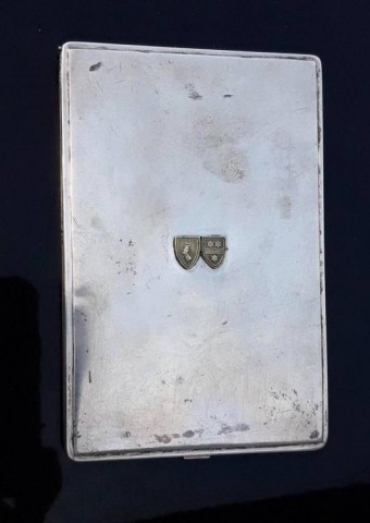 I - MILITARIA STORICA - DECORAZIONI (D) - PORTASIGARETTE PERSONALE DI HERMANN GOERING IN ARGENTO.