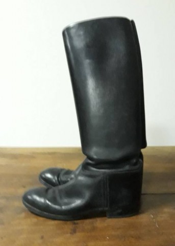 I - MILITARIA STORICA -  - REI/PNF   STIVALI UFF. PELLE NERA.  TAGLIA ca. 42.