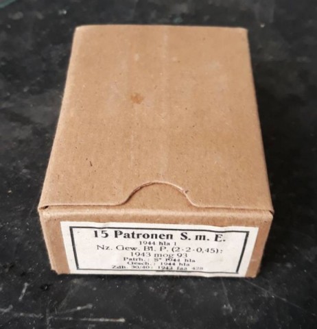 H - ACCESSORI -  - SCATOLA + 15 CARTUCCE  �1944�  CAL. 8x57 JS.