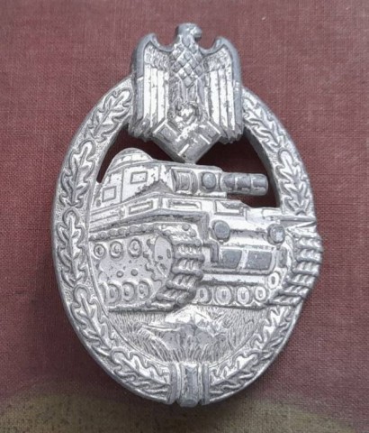 I - MILITARIA STORICA - DECORAZIONI (D) - HEER  DISTINTIVO D�ASSALTO PANZER ARG. �FLL�						400,00