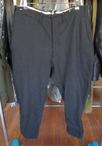 I - MILITARIA STORICA -  - NSKK   PANTALONI SBUFFO NERI IN LANA  MOTOCICLISTI  Targhetta RZM  NSKK.