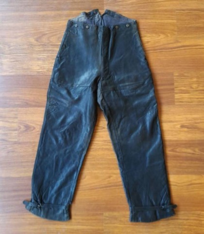 I - MILITARIA STORICA -  - KM	 PANTALONI PELLE NERA U-BOOT  �1943�.