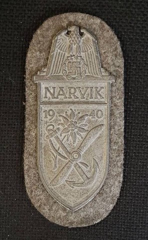 I - MILITARIA STORICA - DECORAZIONI (D) - SCUDETTO  �NARVIKSHIELD� 1940.