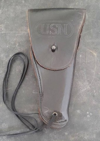 H - ACCESSORI -  - USN   FONDINA x COLT 1911A1  CUOIO NERO VIETNAM.