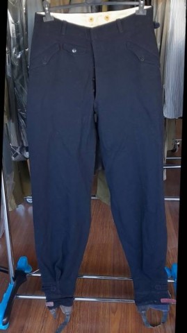 I - MILITARIA STORICA -  - HJ	PANTALONI  LUNGHI SCIATORI BLU NOTTE (con Pattine).