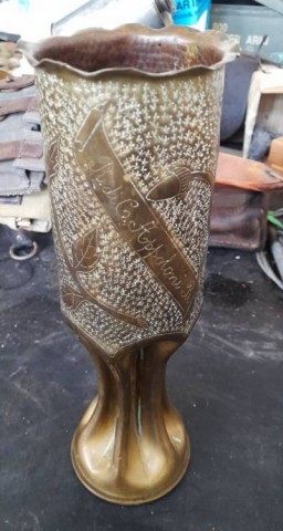 F - ARMI DISATTIVATE -  - AU    BOSSOLO  8 cm M5  x Cannone   �8 cm Feldkanone M.5�  Decorato.