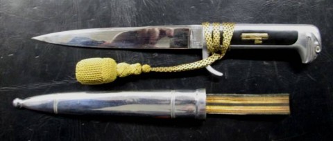 D - ARMI BIANCHE -  - PUGNALE MOD. 32  DA UFFICIALE M.V.S.N. + NAPPINA