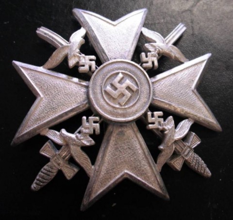 I - MILITARIA STORICA - DECORAZIONI (D) - SPANIENKREUZ MIT SCHWERTERN IN SILBER