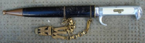 D - ARMI BIANCHE - COLTELLI - PUGNALI  (CP) - PUGNALE M.V.S.N. M.37 CONSOLE GENERALE + SOSPENSIONI