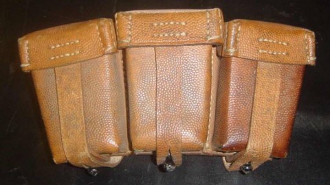 I - MILITARIA STORICA -  - G - GIBERNA Tripla  LW   x K98k   Cuoio Marrone