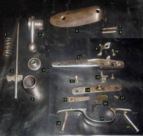 G - PARTI DI RICAMBIO -  - SPACCATO  VETTERLI  Mod. 70-70/87  	