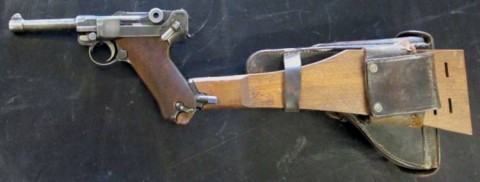 E - ARMI ATTIVE -  - LUGER DWM M.23 S.A. + CALCIOLO + FONDINA