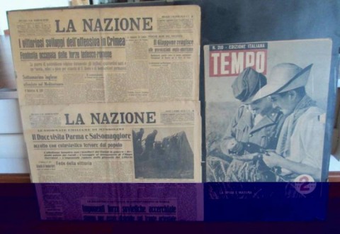 I - MILITARIA STORICA - DOCUMENTI-LIBRI-RIVISTE (DLR) - N.1 RIVISTA �Il Tempo� + 2 QUOTIDIANI �La Nazione�