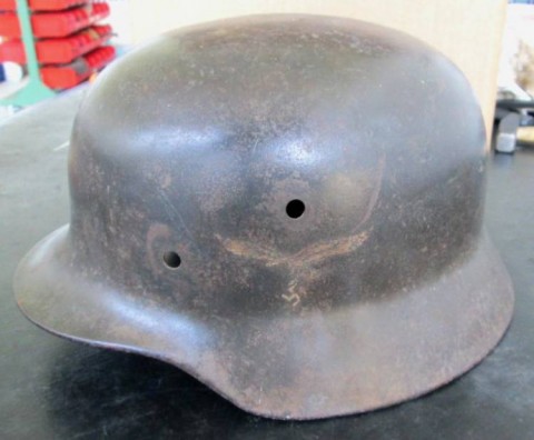 I - MILITARIA STORICA -  - ELMETTO M.35  LW-FD VERDE MONOFREGIO  (GUSCIO)