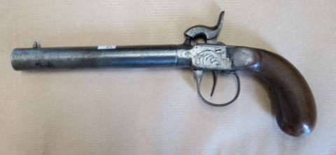 C - ARMI ANTICHE -  - PISTOLA �MAZZAGATTO�  Liegi  Sec. XIX