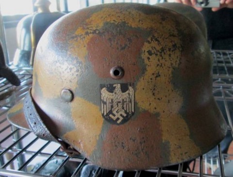 I - MILITARIA STORICA -  - ELMETTO M.35  HEER BIFREGIO MIMETICO