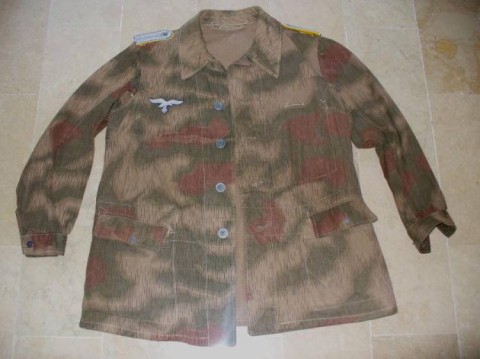 I - MILITARIA STORICA - DIVISE (DI) - LW  GIACCONE  FD  MIMETICO  2 TASCHE