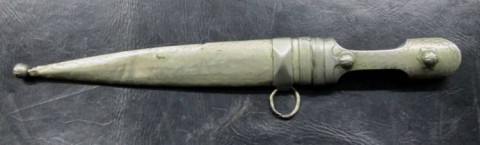 C - ARMI ANTICHE - PUGNALI (PU) - PICCOLO KINDJAL  IN ARGENTO