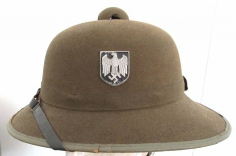 I - MILITARIA STORICA -  - CASCO TROPICALE HEER STOFFA VERDE